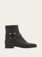 Ferragamo Gancini ornament ankle boot